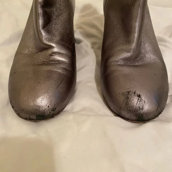 rag and bone Leather Silver Booties (Made in Italy) - Picture 10 of 13